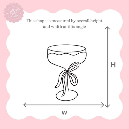 Cocktail Glass with Bow Cookie Cutter