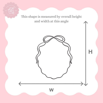 Wavy Oval with Bow Cookie Cutter