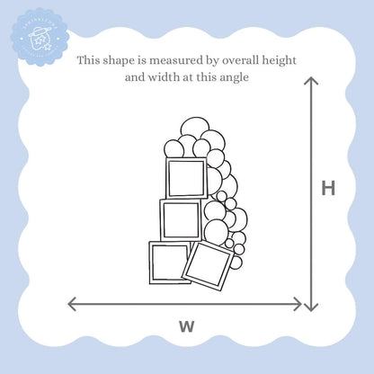 Baby Blocks with Balloons Cookie Cutter