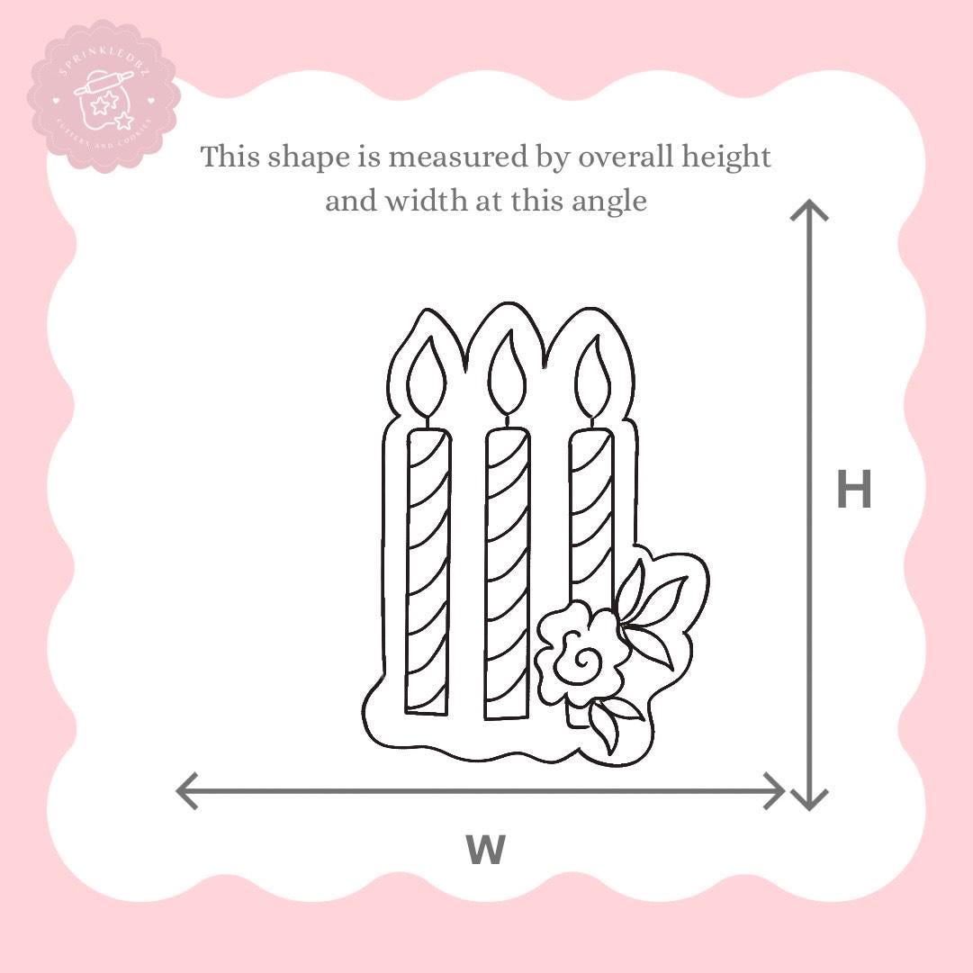 Floral Candles Cookie Cutter