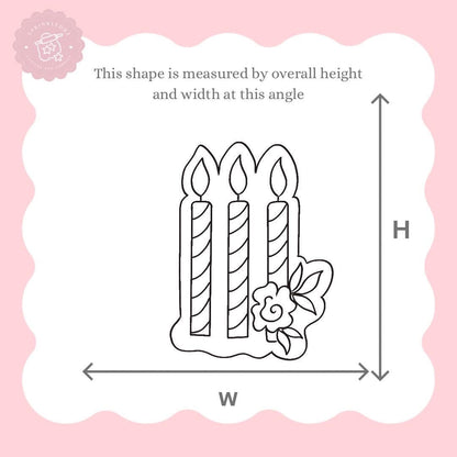 Floral Candles Cookie Cutter