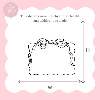 Wavy Rectangle with Bow Cookie Cutter
