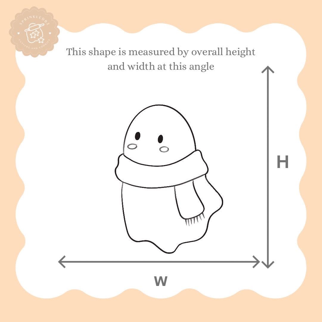Ghost wearing Scarf Cookie Cutter