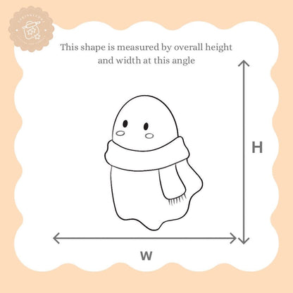 Ghost wearing Scarf Cookie Cutter