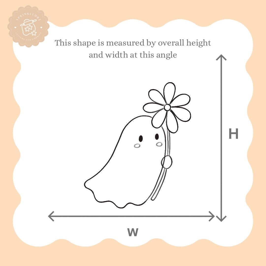 Ghost holding Flower Cookie Cutter