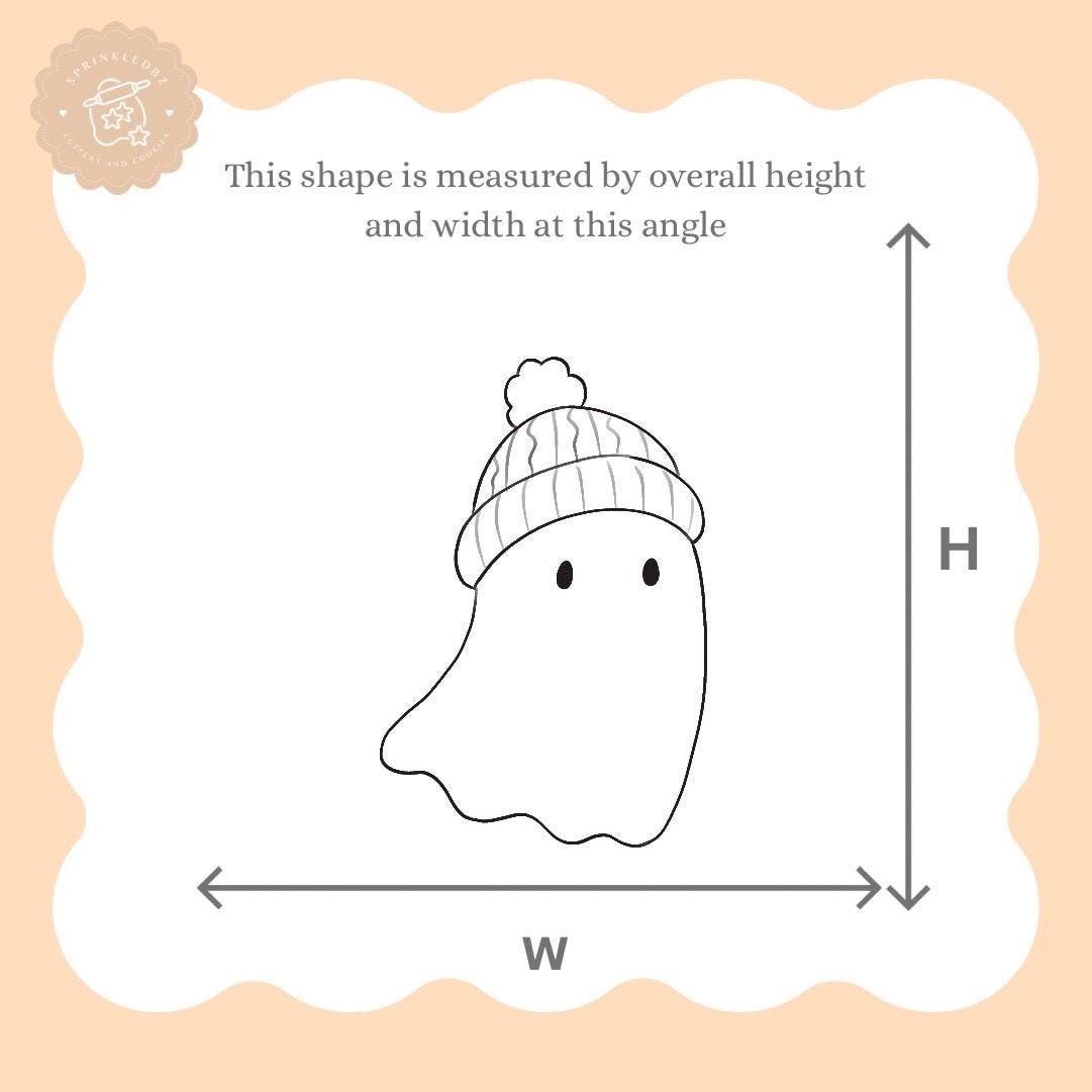 Ghost wearing Beanie Cookie Cutter