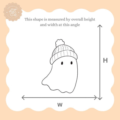 Ghost wearing Beanie Cookie Cutter