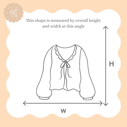 Puffy Sleeve Sweater Cookie Cutter