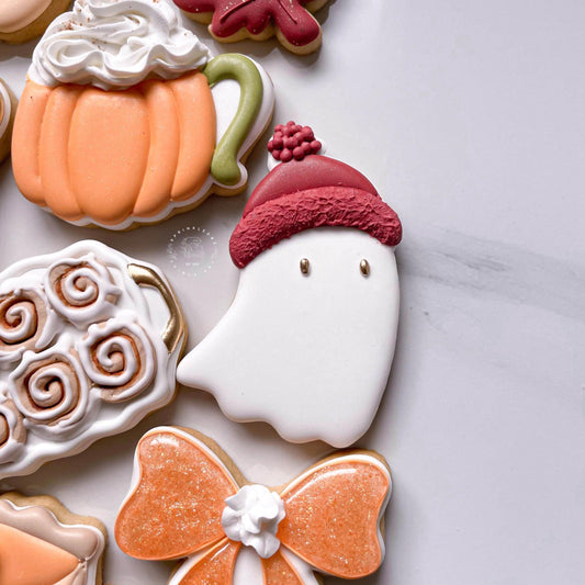 Ghost wearing Beanie Cookie Cutter
