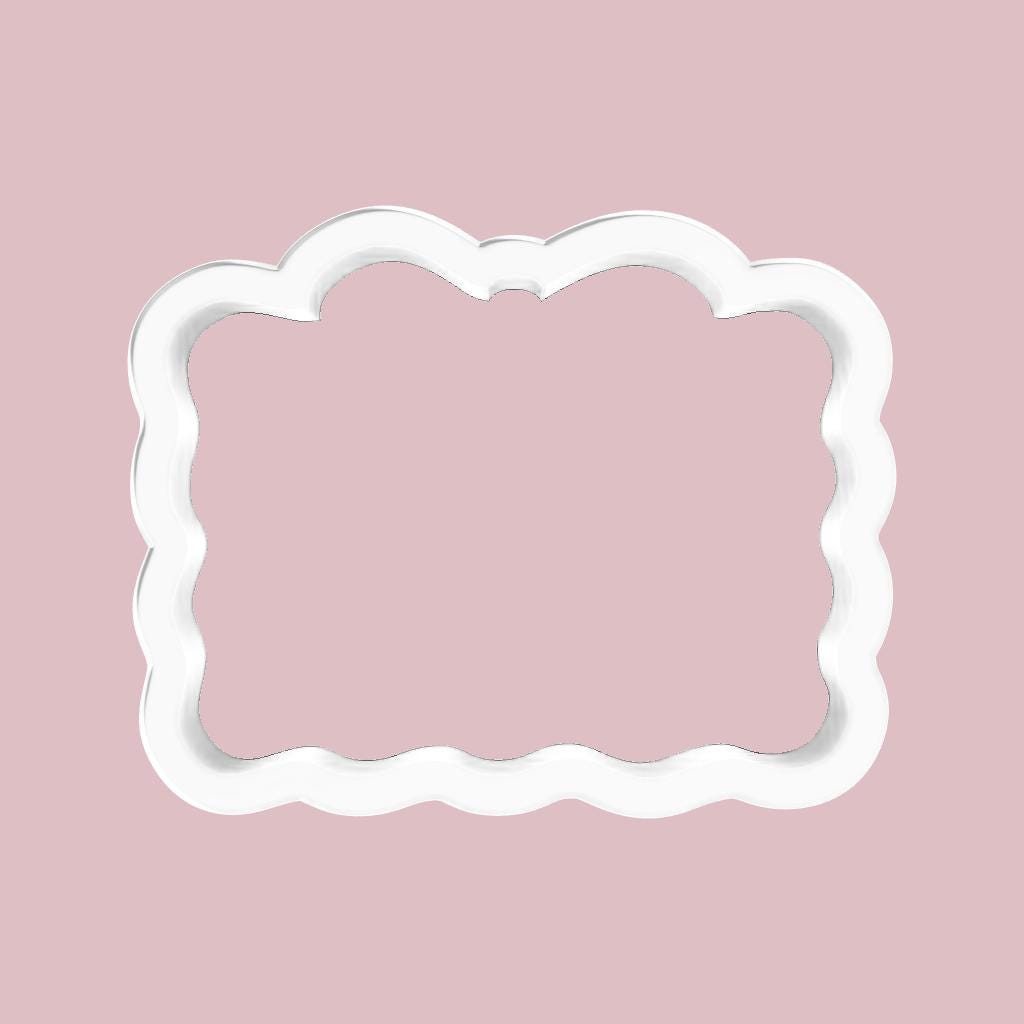 Wavy Rectangle with Bow Cookie Cutter