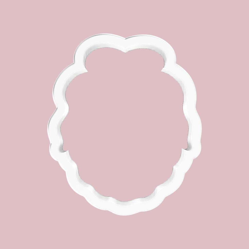 Wavy Oval with Bow Cookie Cutter