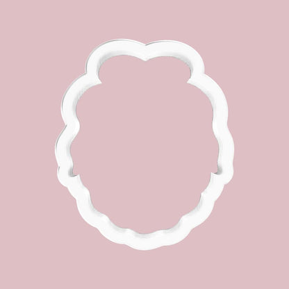 Wavy Oval with Bow Cookie Cutter