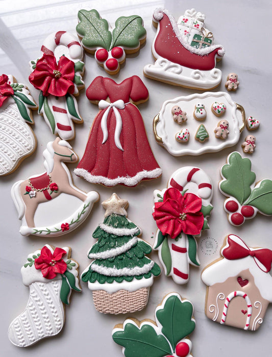 Elegant Christmas Cookie Cutter Set (9 piece full set)