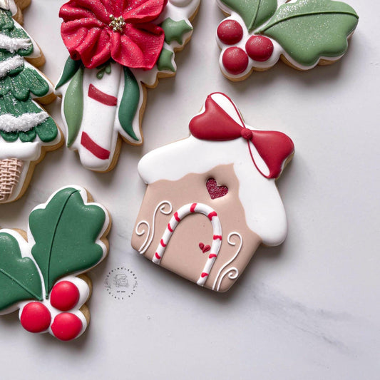 Gingerbread House with Bow Cookie Cutter
