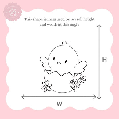 Hatching Chick with Florals Cookie Cutter
