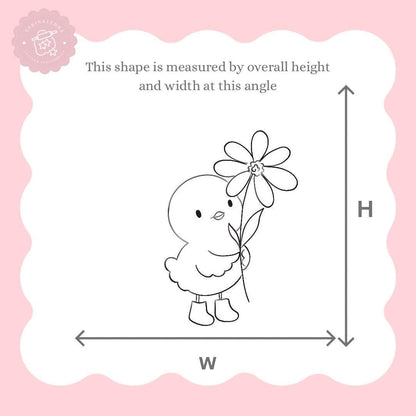 Chick in Boots Holding Flower Cookie Cutter