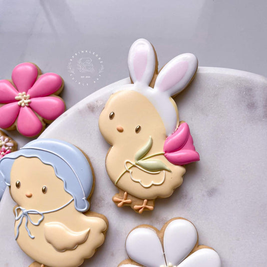 Bunny Chick with Flower Cookie Cutter