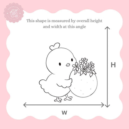 Chick holding Floral Egg Cookie Cutter