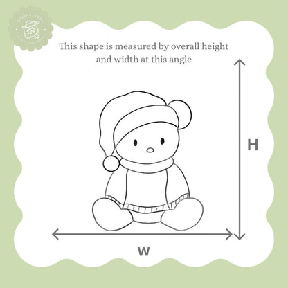 Teddy Bear wearing Santa Hat Cookie Cutter