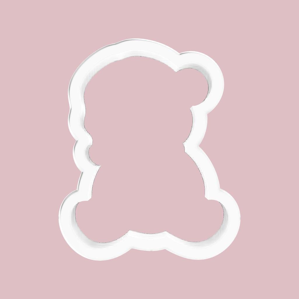 Teddy Bear wearing Santa Hat Cookie Cutter