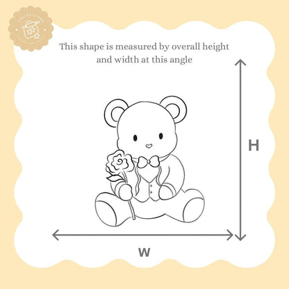 Teddy Bear holding Flower Cookie Cutter