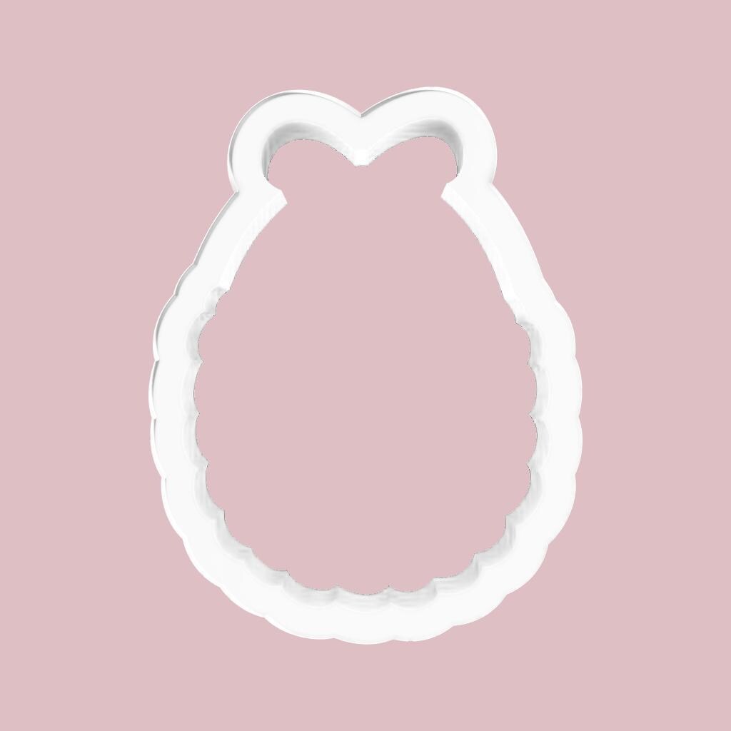 Scalloped Baby Bib Cookie Cutter