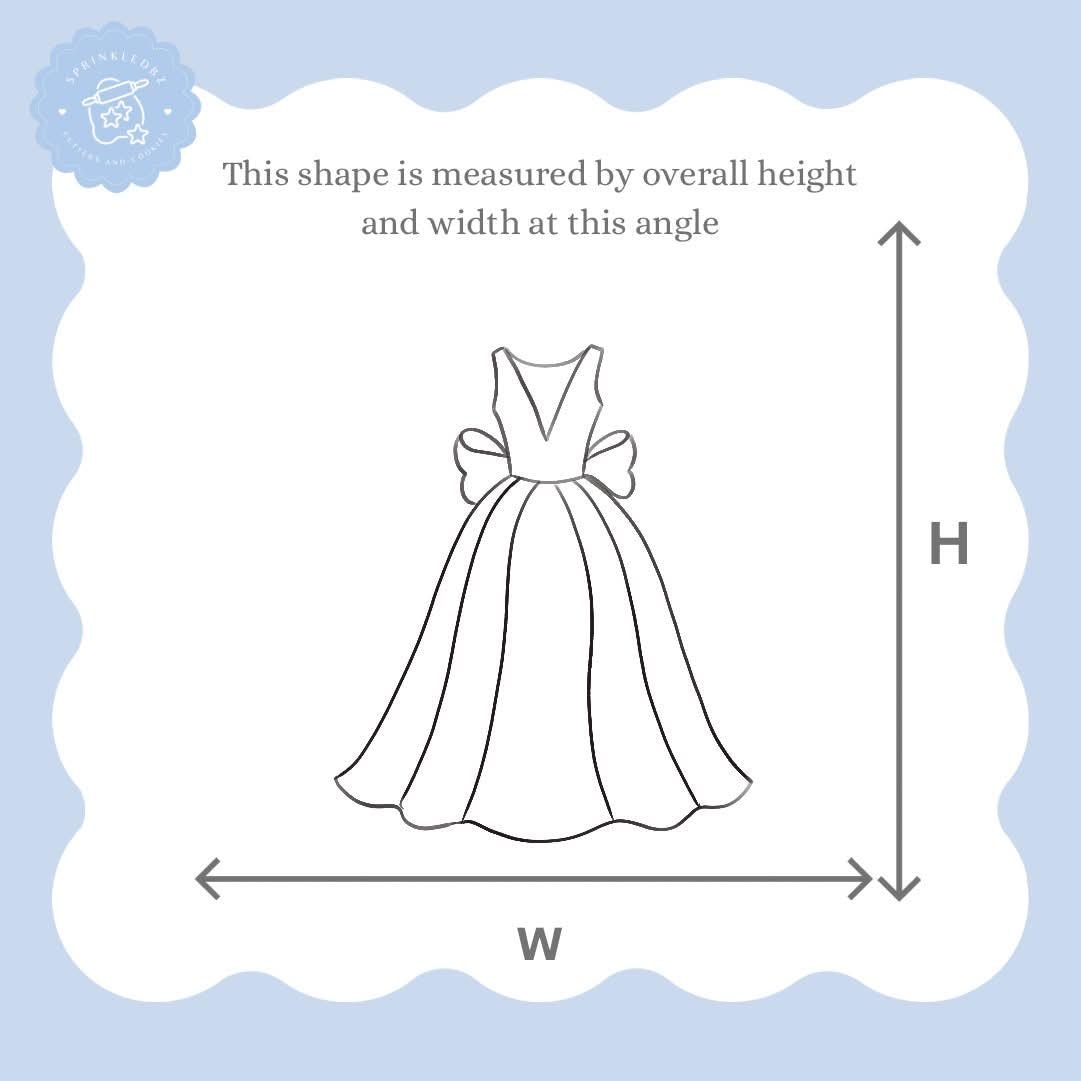 Wedding Dress with Bow Cookie Cutter
