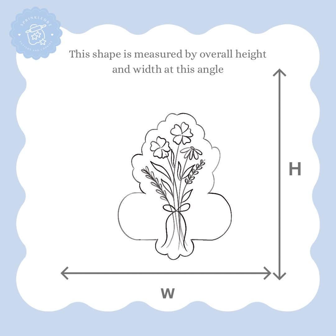 Bouquet Plaque Cookie Cutter