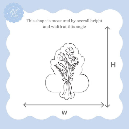 Bouquet Plaque Cookie Cutter
