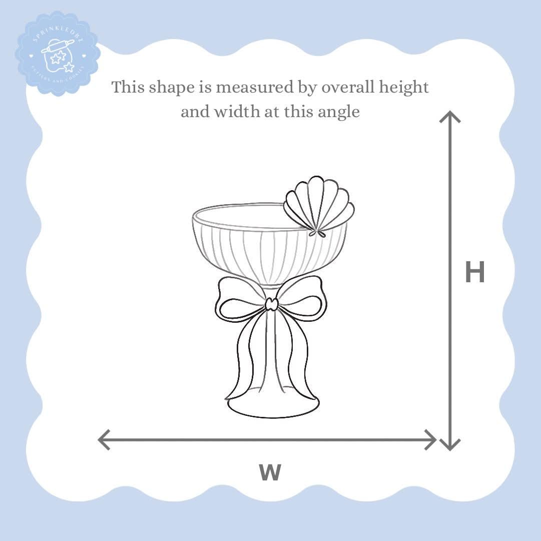 Cocktail Glass with Shell Cookie Cutter