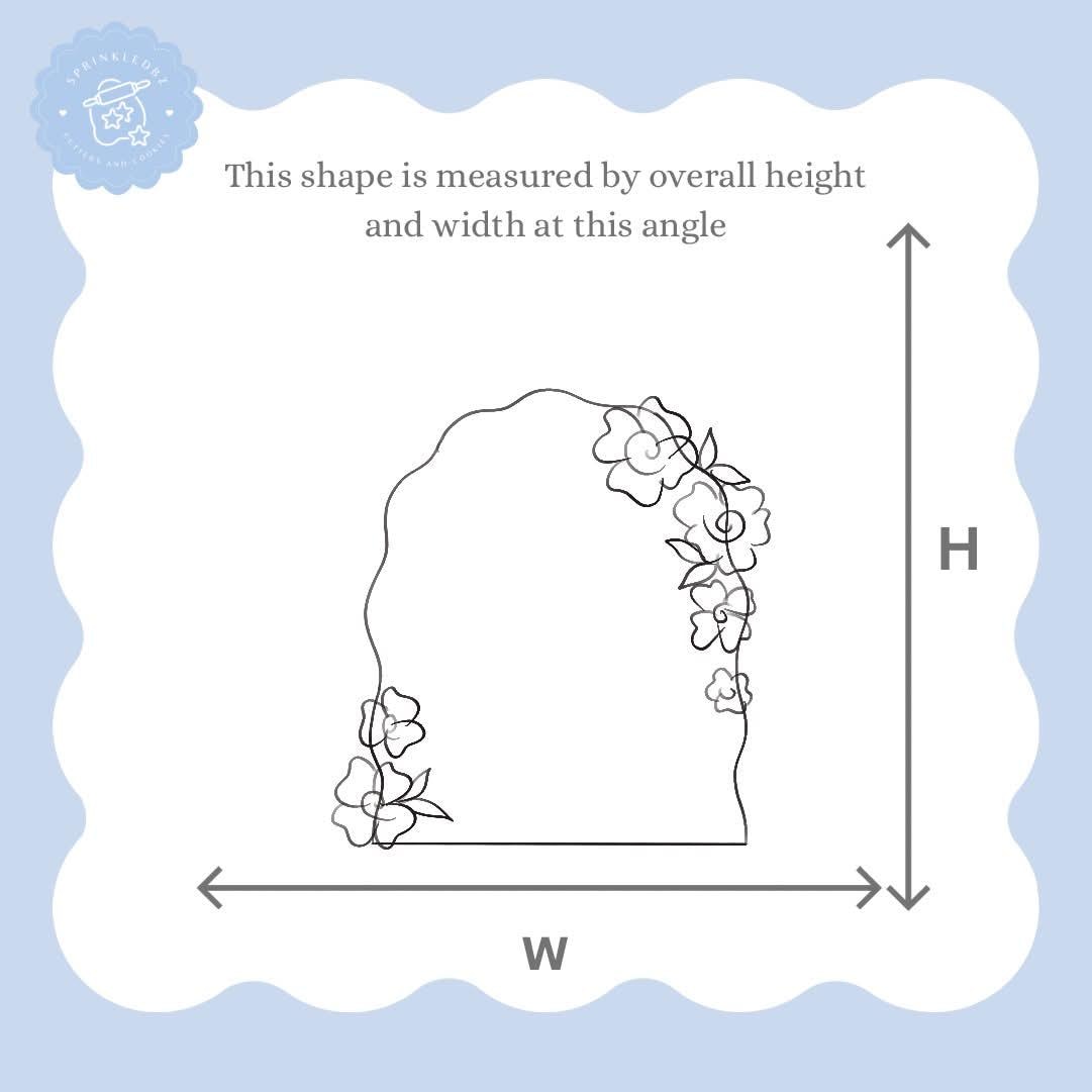 Wavy Arch with Florals Cookie Cutter