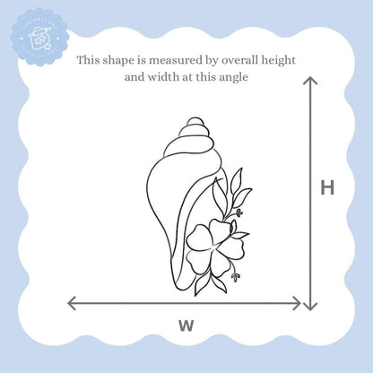 Conch Shell with Florals Cookie Cutter