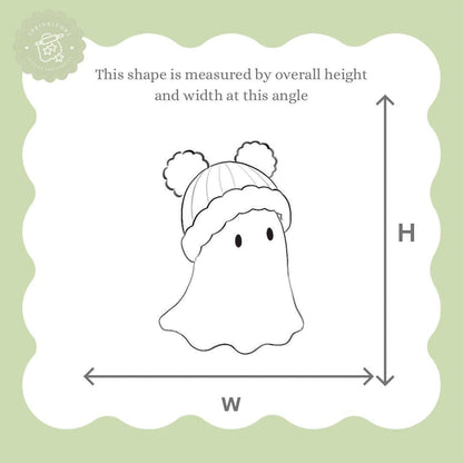 Ghost with Pom Pom Beanie Cookie Cutter