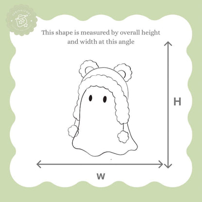 Ghost wearing Bear Beanie Cookie Cutter