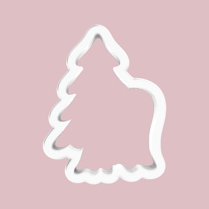 Ghost hiding behind Pine Tree Cookie Cutter