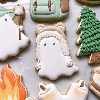 Ghost wearing Bear Beanie Cookie Cutter