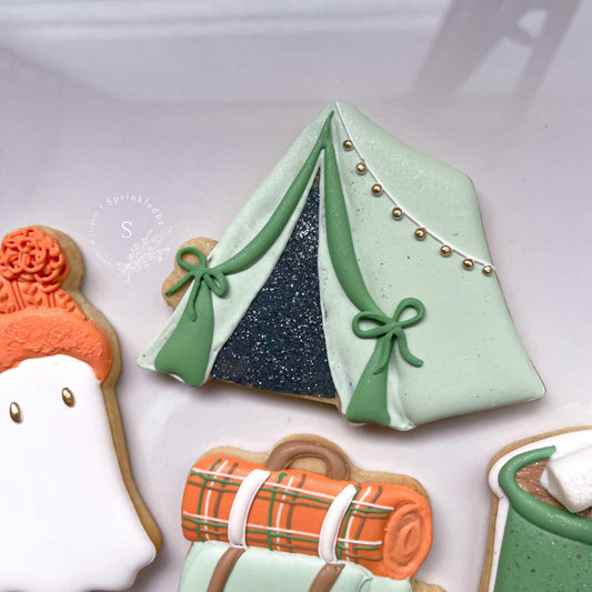 Tent with Bows Cookie Cutter