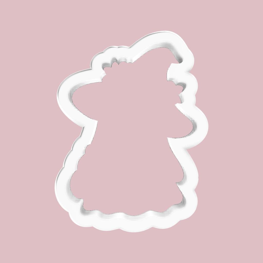Witch Ghost holding Pumpkin Cookie Cutter