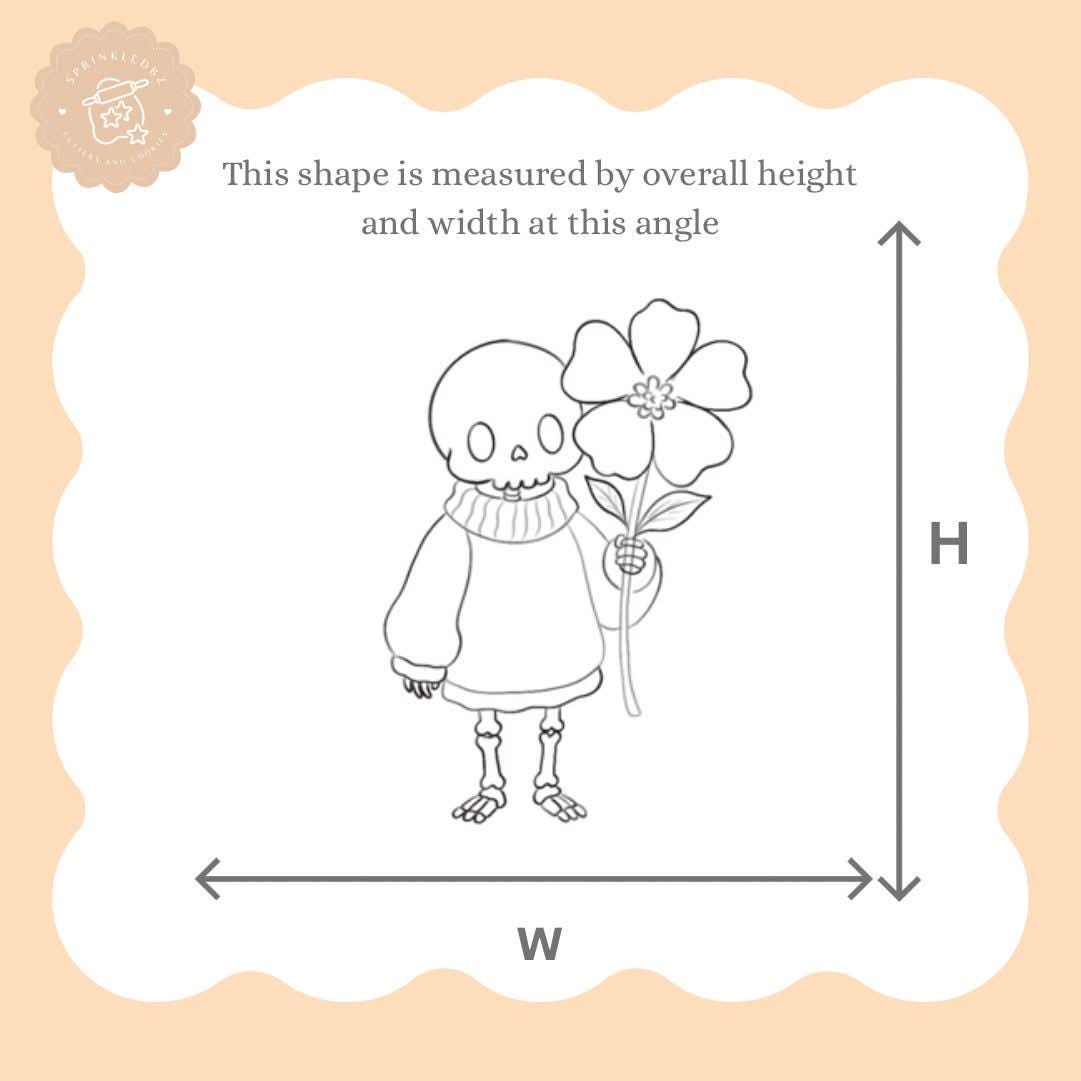 Skeleton holding Flower Cookie Cutter