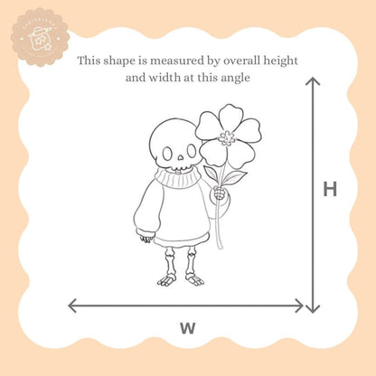 Skeleton holding Flower Cookie Cutter