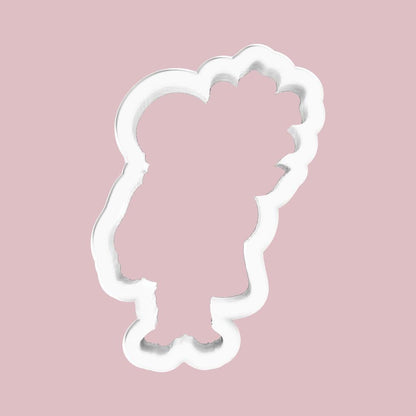 Skeleton holding Flower Cookie Cutter