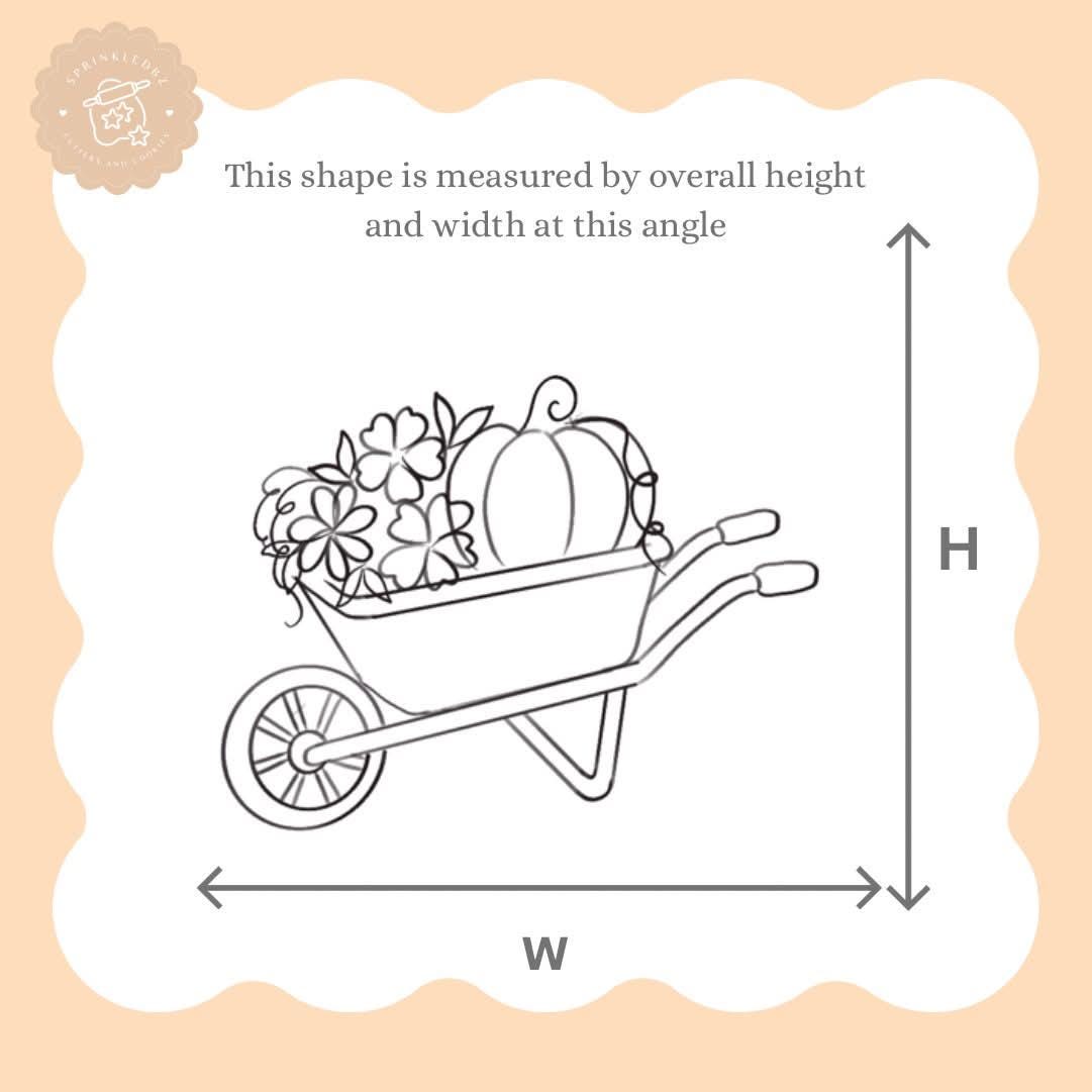 Pumpkin and Flower Wheelbarrow Cookie Cutter
