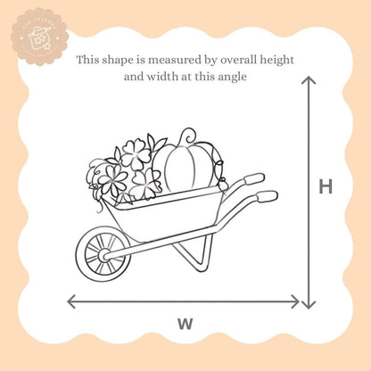 Pumpkin and Flower Wheelbarrow Cookie Cutter