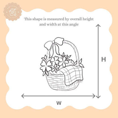 Floral Picnic Basket Cookie Cutter