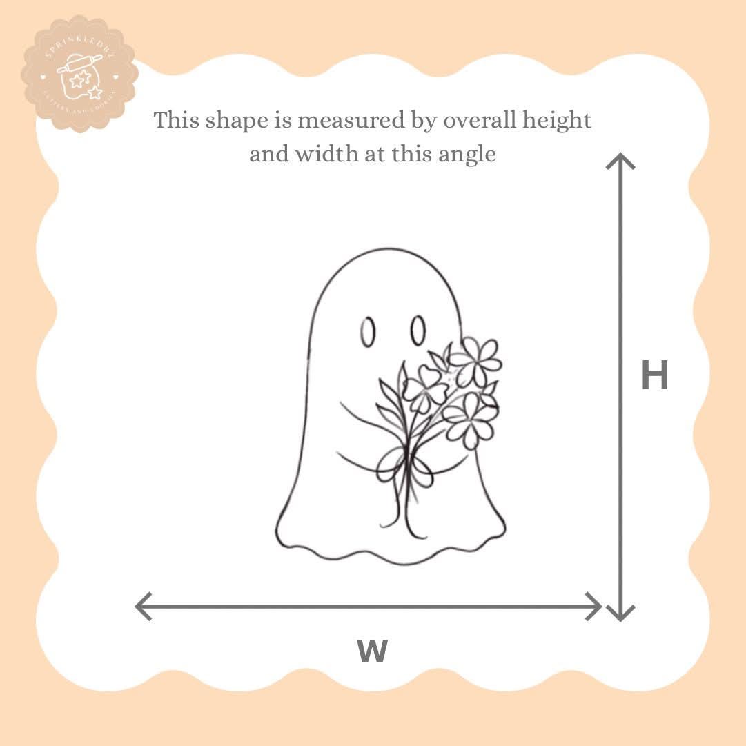 Ghost holding Bouquet Cookie Cutter