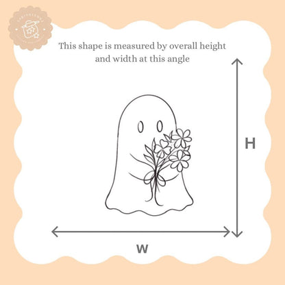 Ghost holding Bouquet Cookie Cutter