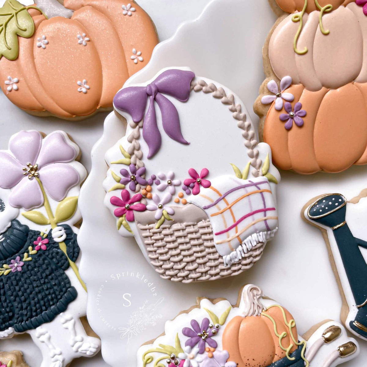 Floral Picnic Basket Cookie Cutter