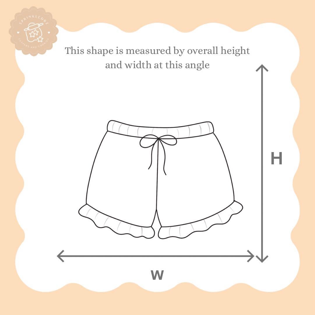 Ruffled Pajama Shorts Cookie Cutter