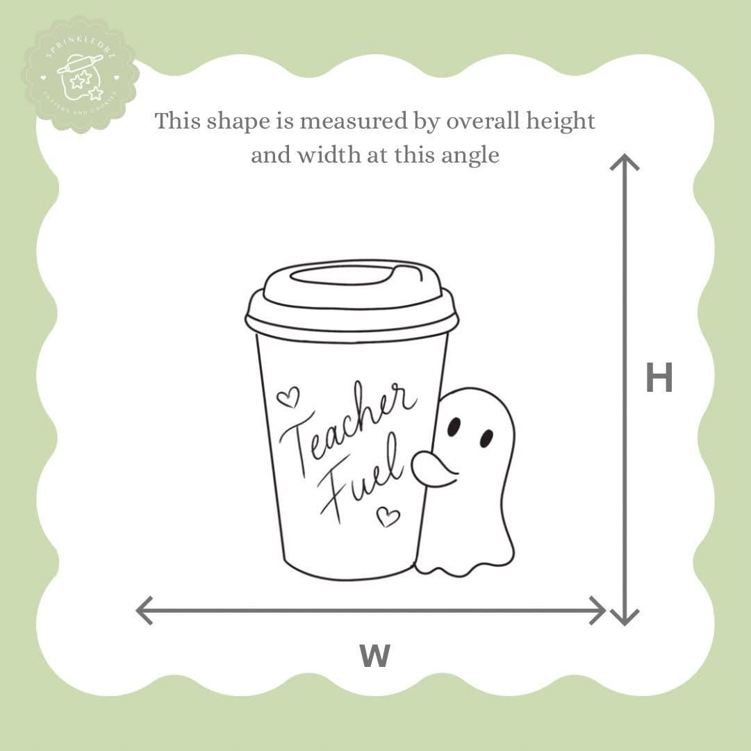 Ghost holding Coffee Cup Cookie Cutter