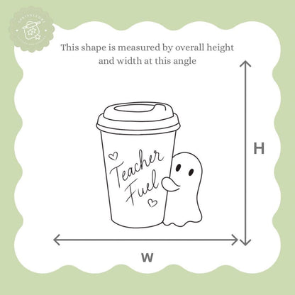 Ghost holding Coffee Cup Cookie Cutter